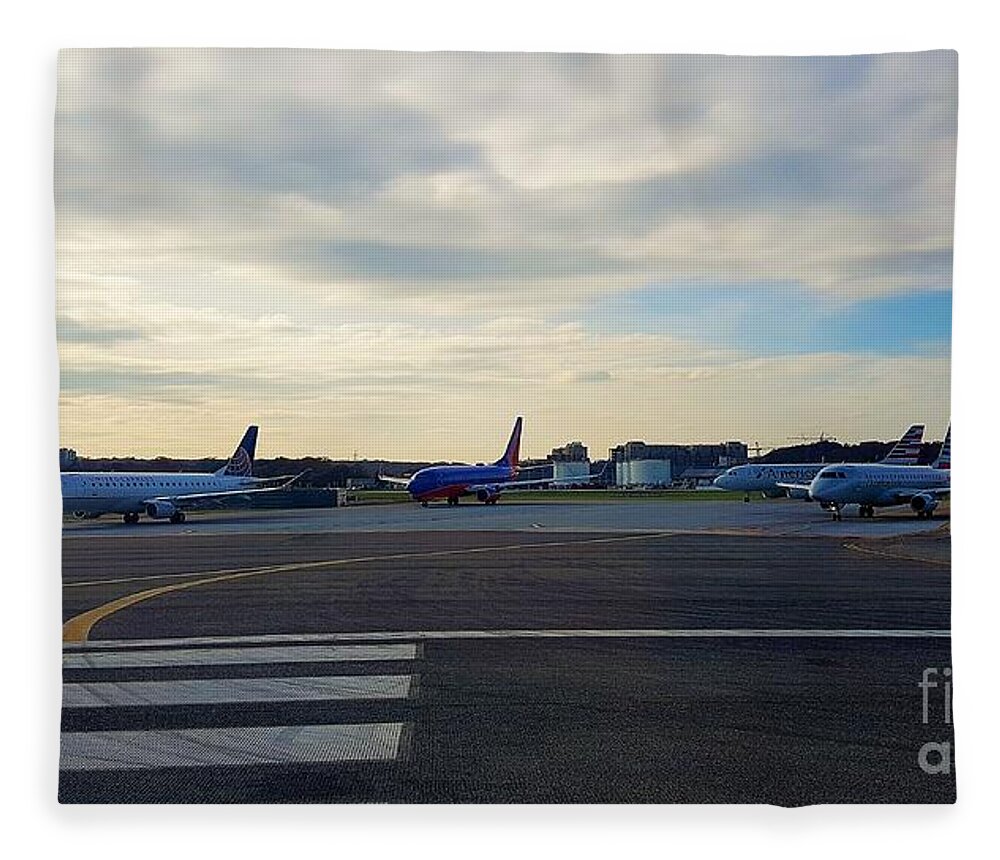 Photography Fleece Blanket featuring the photograph Airline by Brianna Kelly