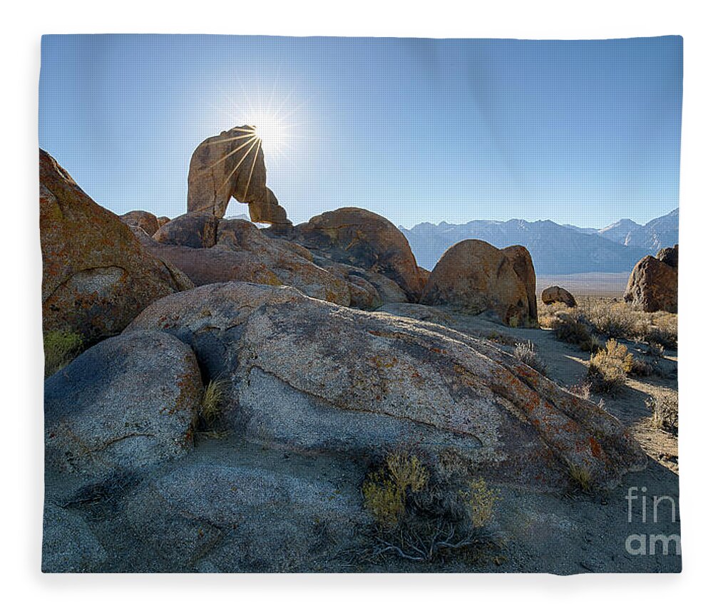 Alabama Hills Fleece Blanket featuring the photograph Alabama Hills Arch by Idaho Scenic Images Linda Lantzy