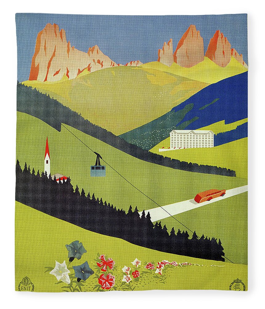 Italian Fleece Blanket featuring the digital art Alto Adige South Tyrol by Heidi De Leeuw
