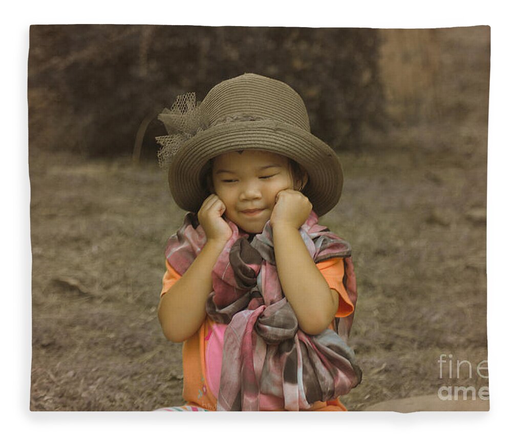 Michelle Meenawong Fleece Blanket featuring the photograph am I cute by Michelle Meenawong
