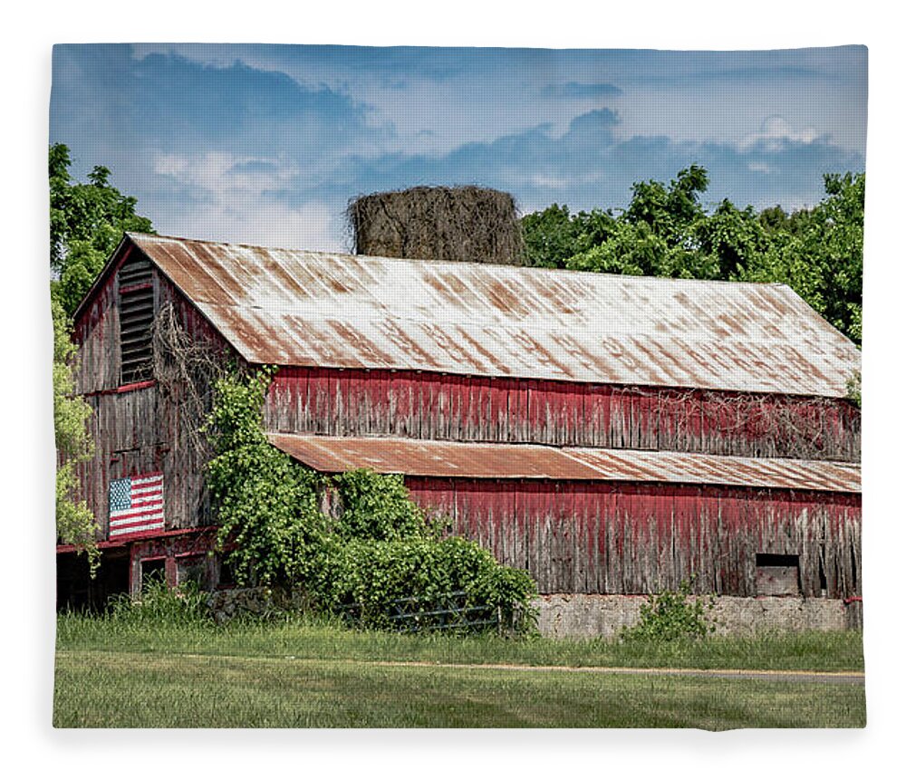 America Fleece Blanket featuring the photograph American Pride by Allin Sorenson