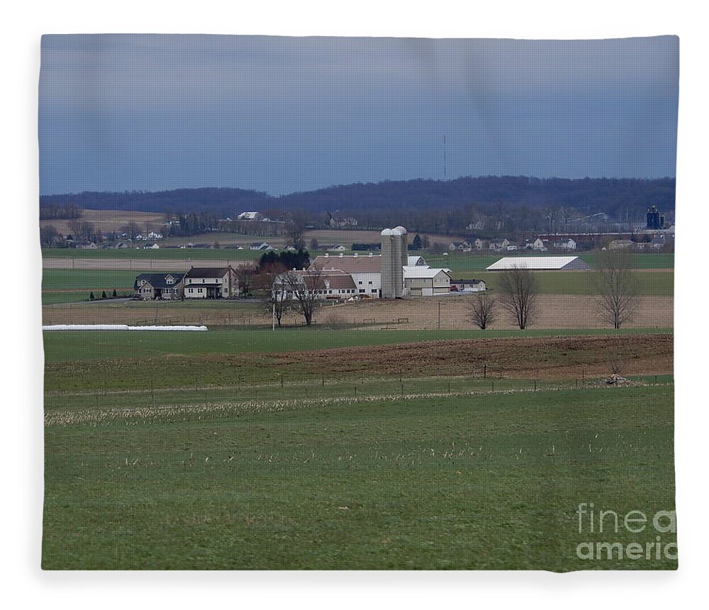 Amish Fleece Blanket featuring the photograph Amish Homestead 125 by Christine Clark