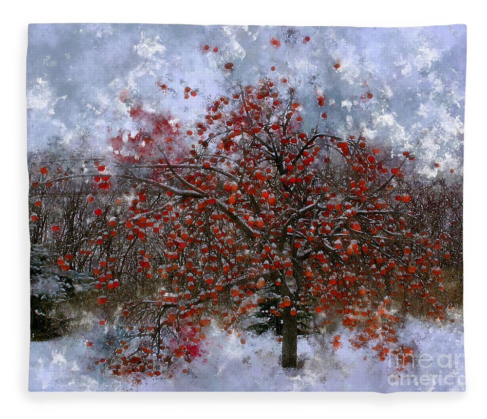 Apple Tree Fleece Blanket featuring the photograph An Apple of a Day by Julie Lueders 