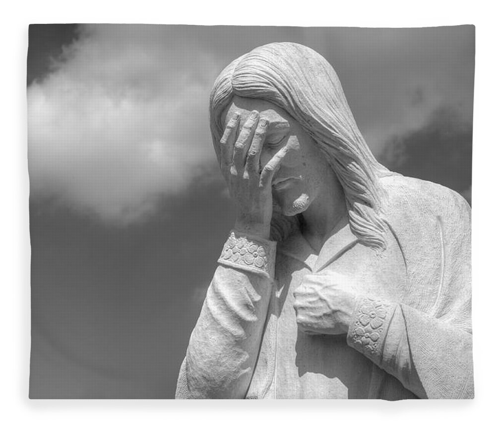 Building Fleece Blanket featuring the photograph And Jesus Wept II by Ricky Barnard