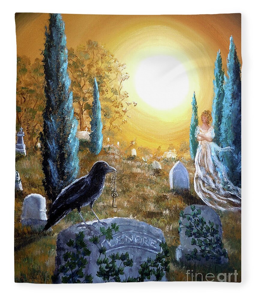 Landscape Fleece Blanket featuring the painting And This Mystery Explore by Laura Iverson