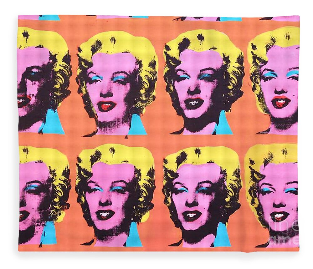 Andy Warhols - Marilyn Diptych Fleece Blanket for Sale by Douglas Sacha