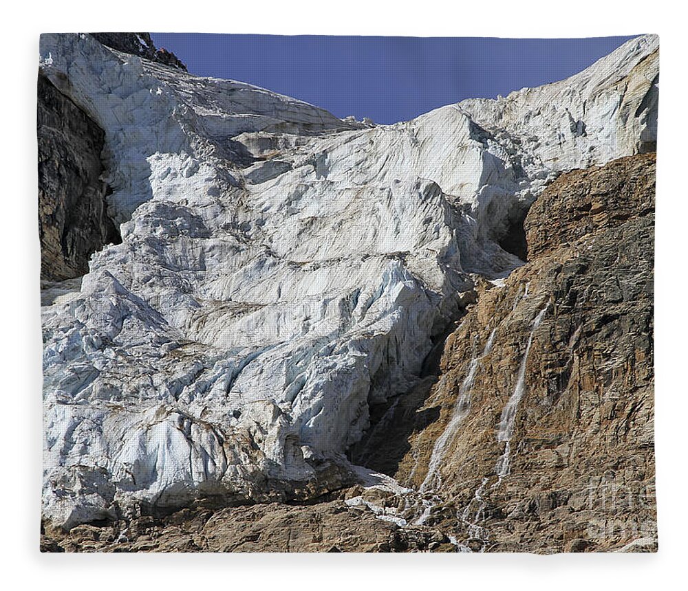 Glacier Fleece Blanket featuring the photograph Angel Glacier by Teresa Zieba