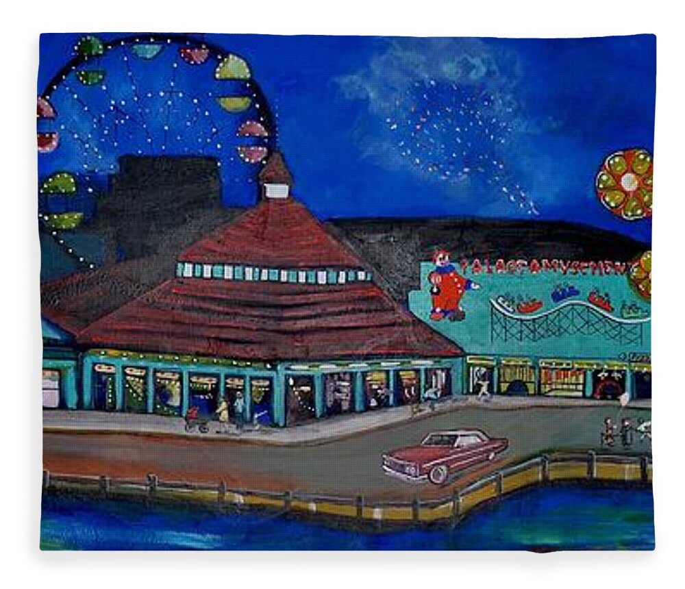 Asbury Art Fleece Blanket featuring the painting Another memory of the Palace by Patricia Arroyo