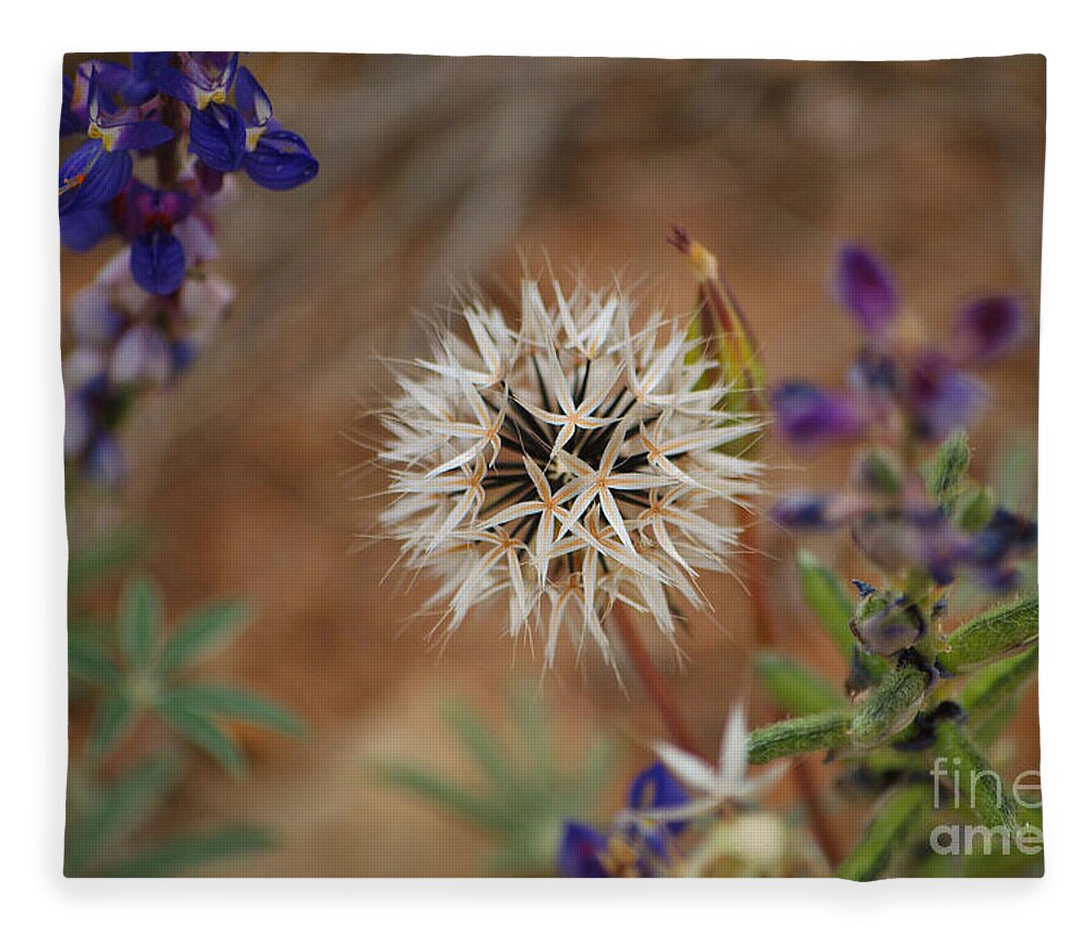 Fine Art Fleece Blanket featuring the photograph Another White Flower by Donna Greene