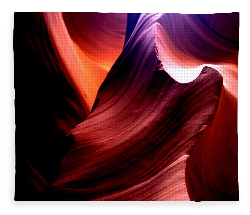 Antelope Canyon Fleece Blanket featuring the photograph Antelope Canyon Magic by Joe Hoover