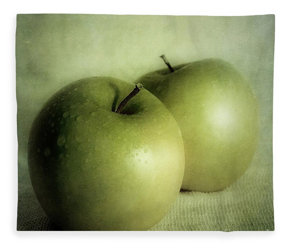 Apple Fleece Blanket featuring the photograph Apple Painting by Priska Wettstein