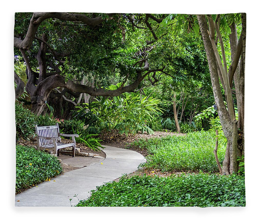 Arboretum Fleece Blanket featuring the photograph Arboretum by Roslyn Wilkins