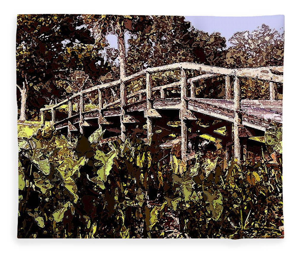 Landscape Fleece Blanket featuring the photograph Arch Bridge by James Rentz