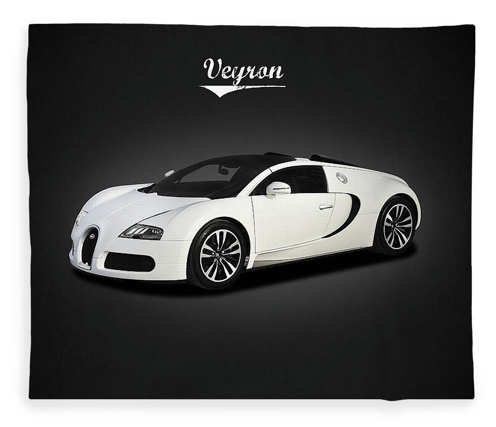 Bugatti Veyron Fleece Blanket featuring the photograph Bugatti Veyron by Mark Rogan