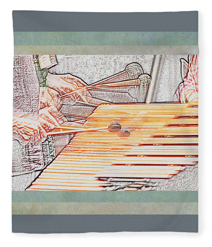 Marimba Fleece Blanket featuring the photograph Toccata - by Julie Weber