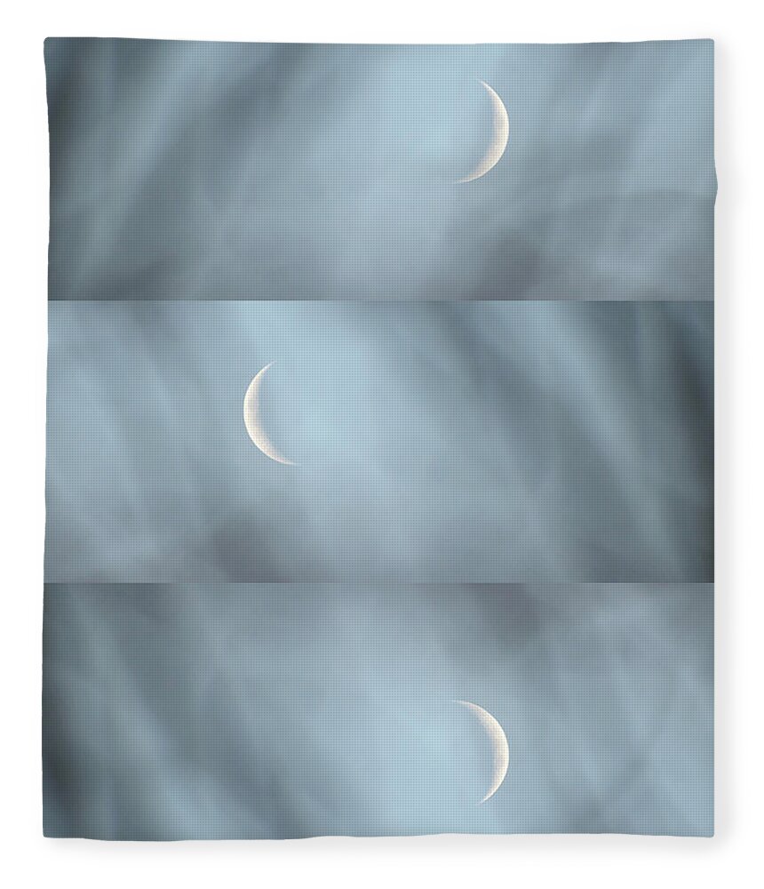 Crescent Moon Fleece Blanket featuring the photograph New - by Julie Weber