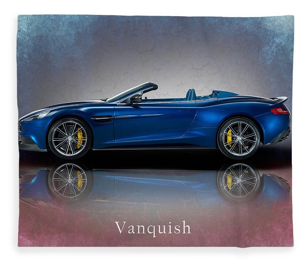 Aston Martin Fleece Blanket featuring the photograph Aston Martin Vanquish Volante by Mark Rogan