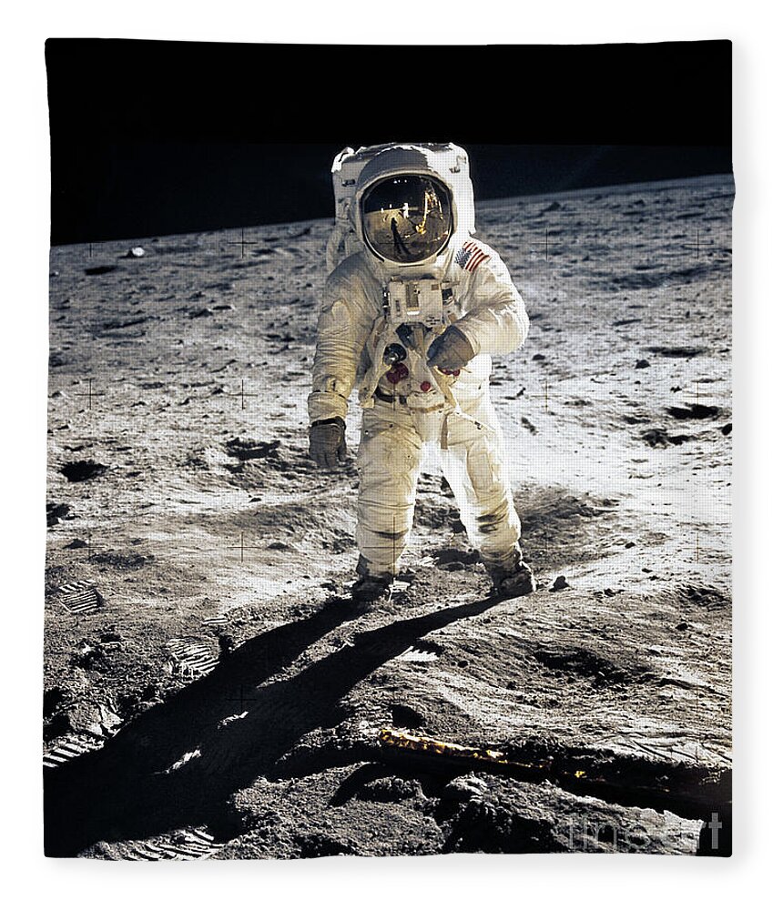 Apollo Fleece Blanket featuring the photograph Astronaut by Photo Researchers