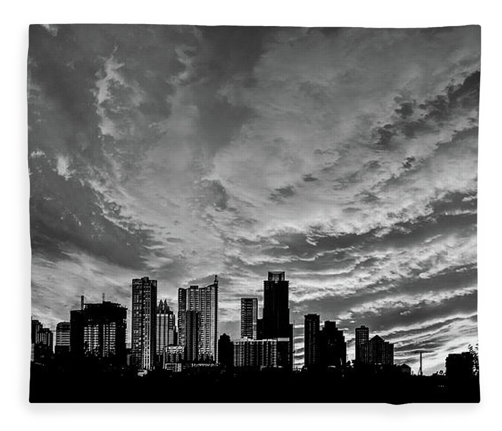 Austin Texas Fleece Blanket featuring the photograph Austin Skyline by Scott Cordell