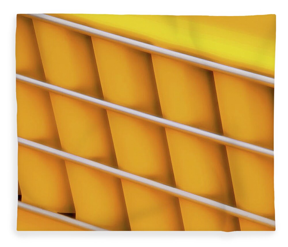 Car Fleece Blanket featuring the photograph Autos As Art - Yellow Vehicle Graphic by Mitch Spence