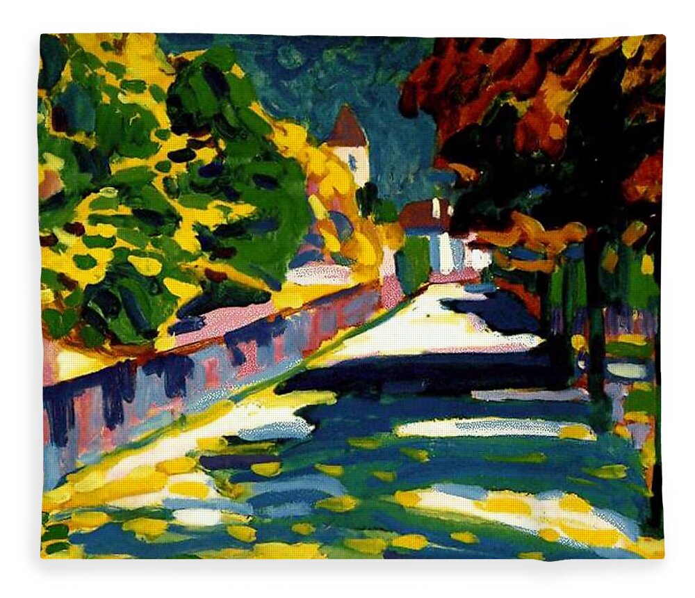 Autumn In Bavaria Fleece Blanket featuring the painting Autumn in Bavaria by Wassily Kandinsky