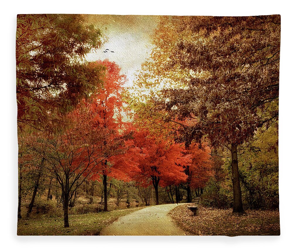 Autumn Fleece Blanket featuring the photograph Autumn Maples by Jessica Jenney