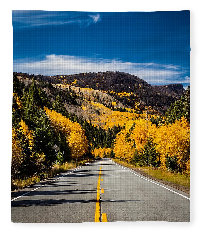 New Mexico Fleece Blanket featuring the photograph Autumn Rockies by Ron Pate