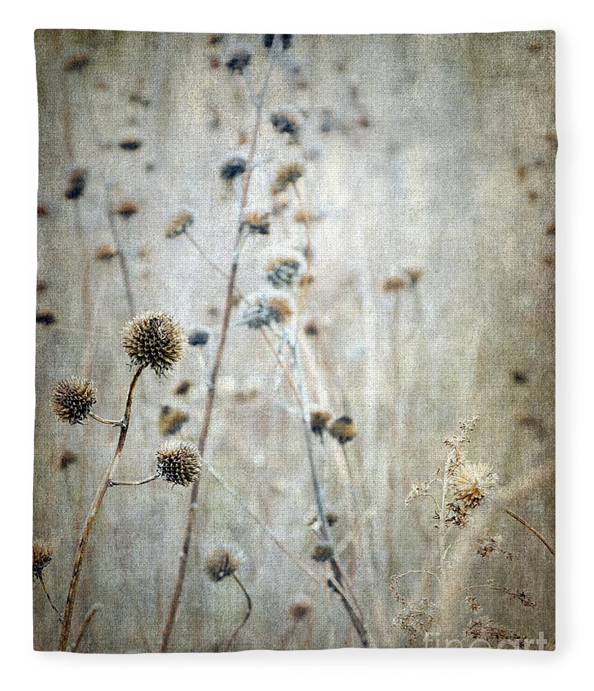 Autumn Fleece Blanket featuring the photograph Autumn Seed Heads VI by Tamara Becker