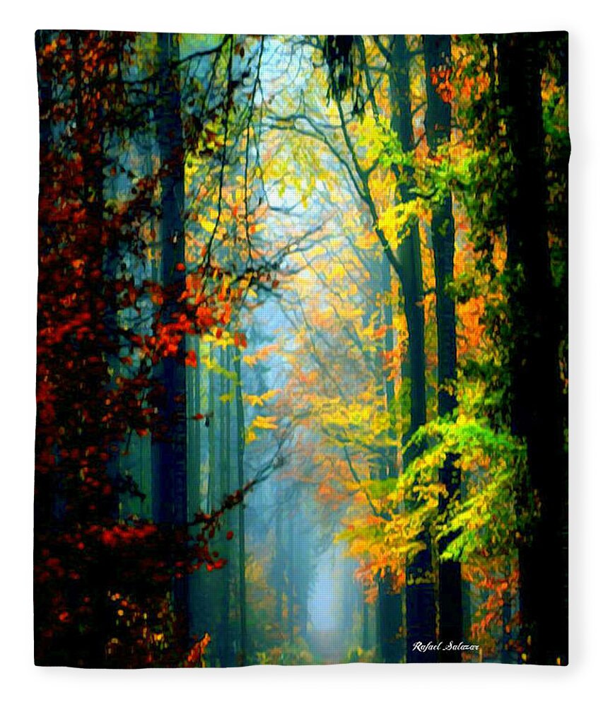 Rafael Salazar Fleece Blanket featuring the photograph Autumn Trails in Georgia by Rafael Salazar