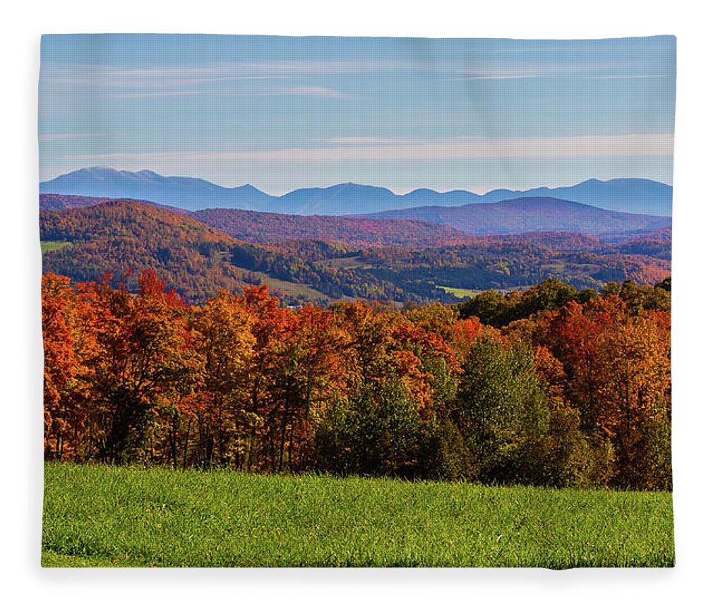 Autumn Fleece Blanket featuring the photograph Autumn Vista by Tim Kirchoff