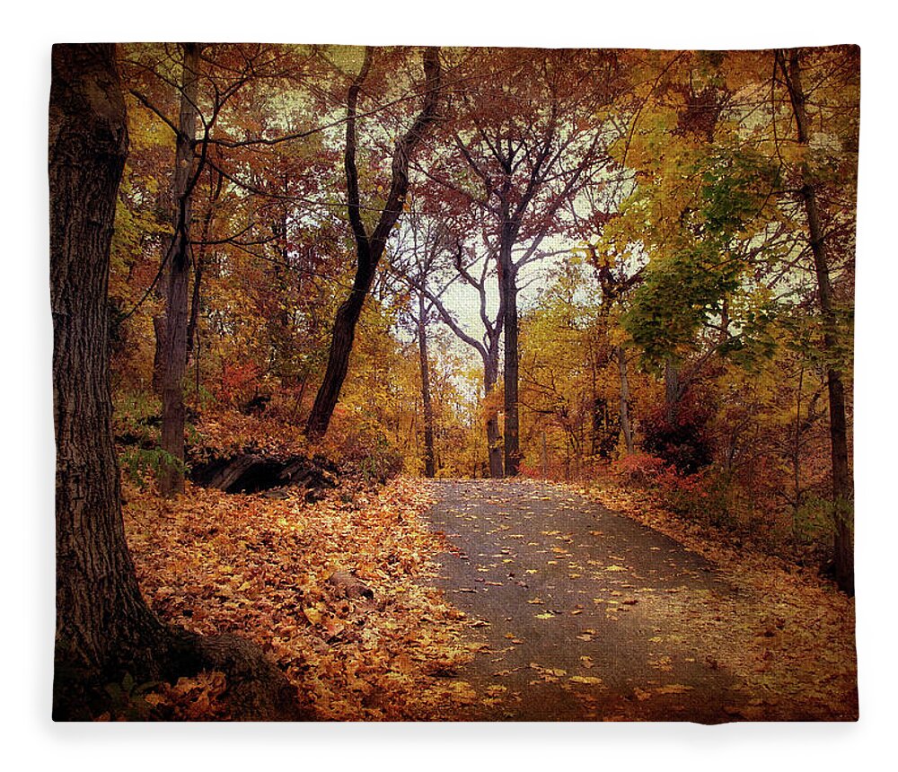 Autumn Fleece Blanket featuring the photograph Autumn's Final Act by Jessica Jenney
