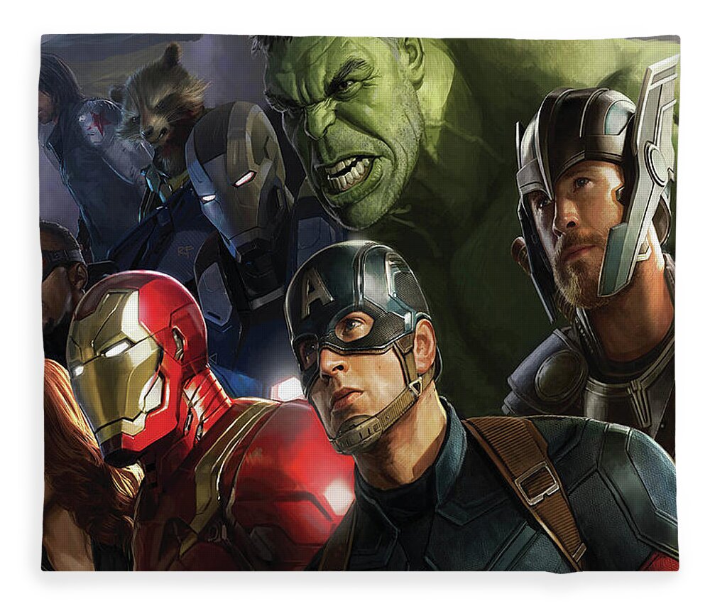Avengers Infinity War B Fleece Blanket by Movie Poster Prints - Pixels