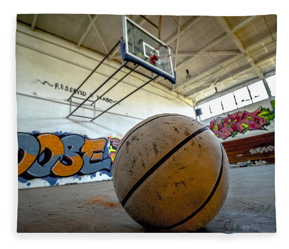 Basketball Fleece Blanket featuring the photograph Ball Is Life by Mike Dunn