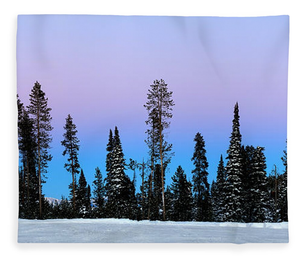 Band Fleece Blanket featuring the photograph Band of Blue by David Andersen