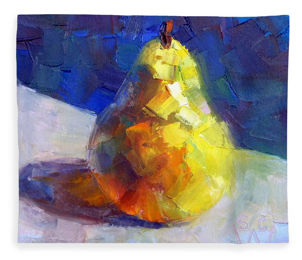 Still Life Fleece Blanket featuring the painting Bartlett #5 by Susan Woodward
