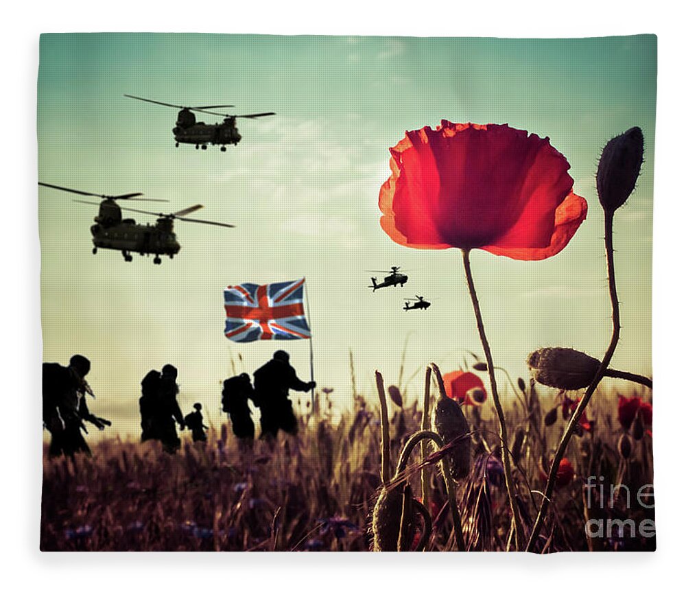 Soldiers Fleece Blanket featuring the digital art Be The Best by Airpower Art