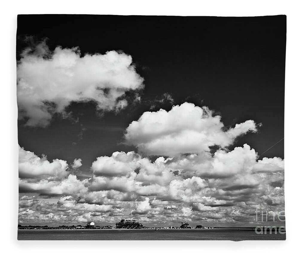 Heiko Fleece Blanket featuring the photograph Beach Far and Wide by Heiko Koehrer-Wagner
