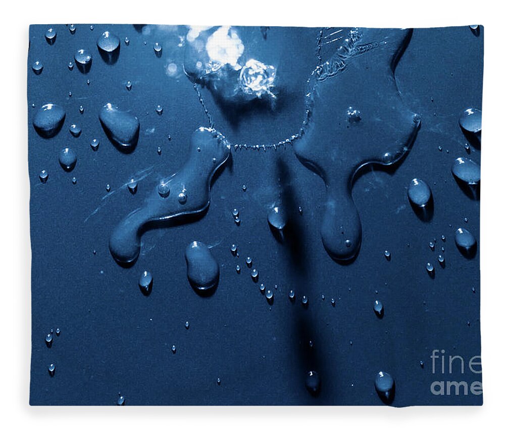 Splash Fleece Blanket featuring the photograph Beautiful water splashes viewed from above by Simon Bratt