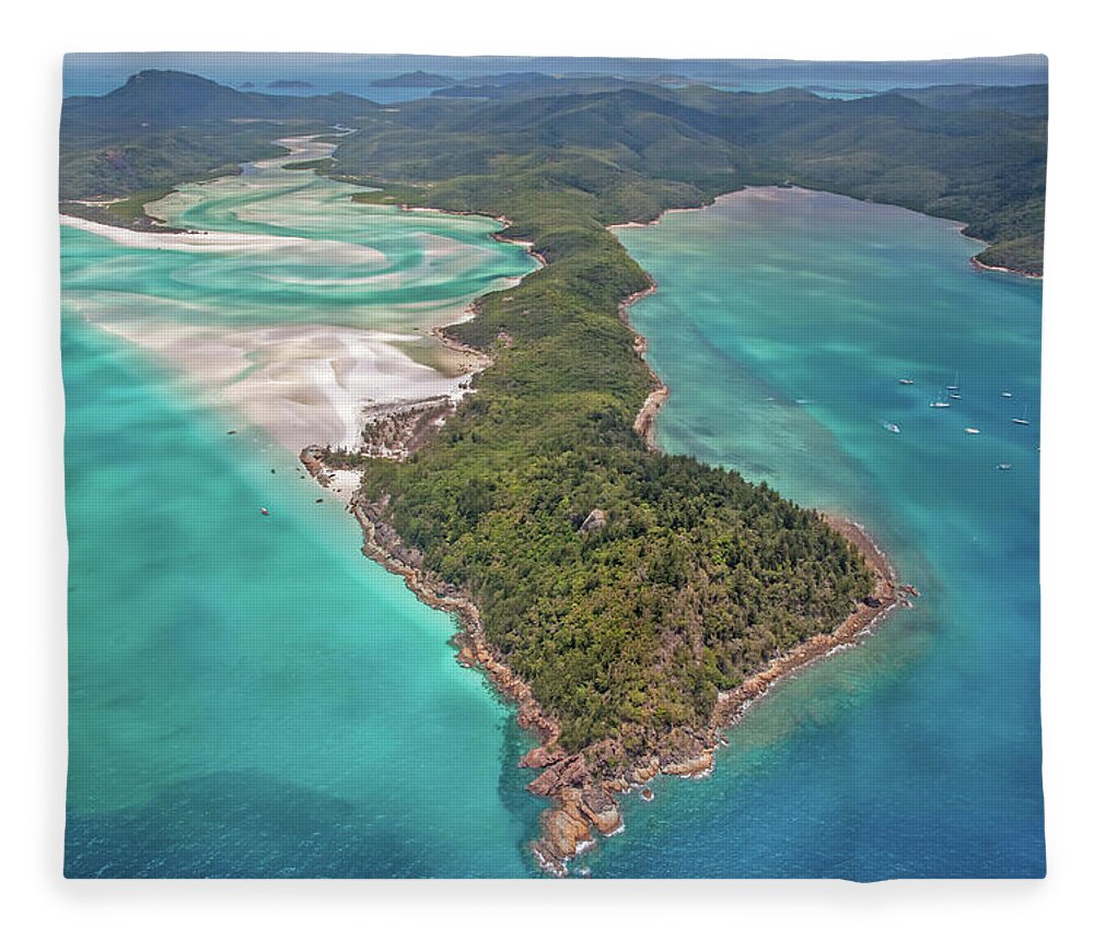 Whitehaven Beach Fleece Blanket featuring the photograph Beautiful Whitsundays by Az Jackson