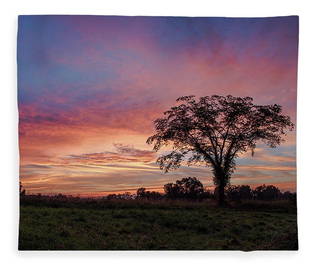 Sunset Fleece Blanket featuring the photograph Beauty After The Storm by Holden The Moment