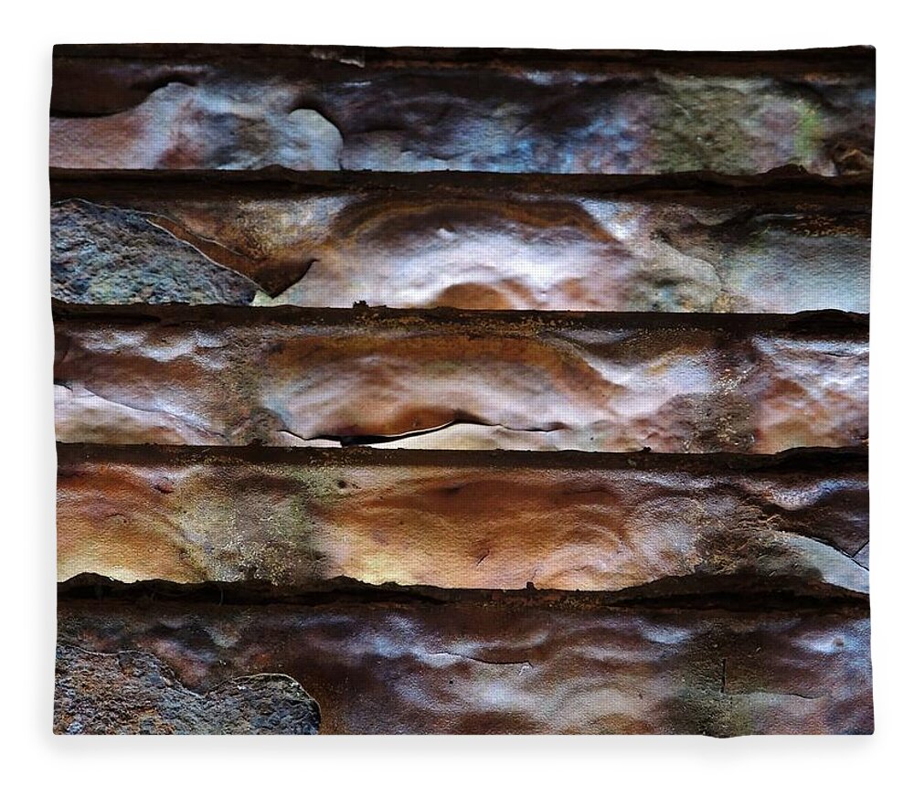 Rust Fleece Blanket featuring the photograph Beauty in Decay - Study #2 by Vincent Green