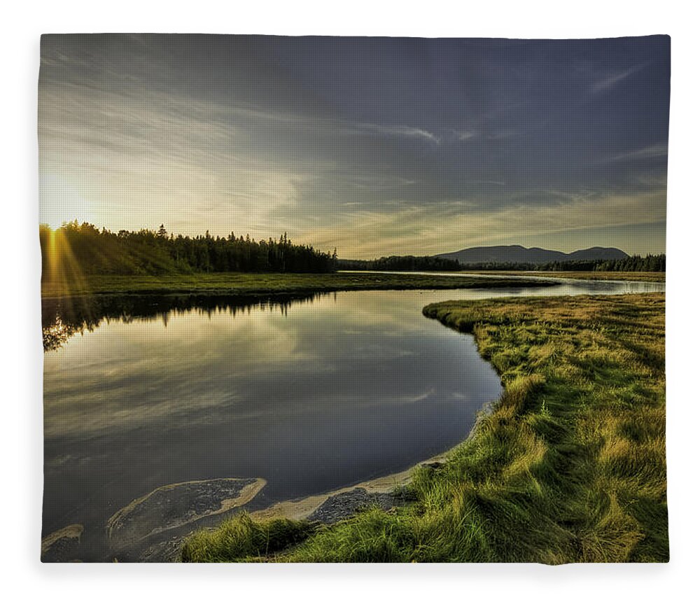 Maine Fleece Blanket featuring the photograph Beauty of Maine by Andreas Freund