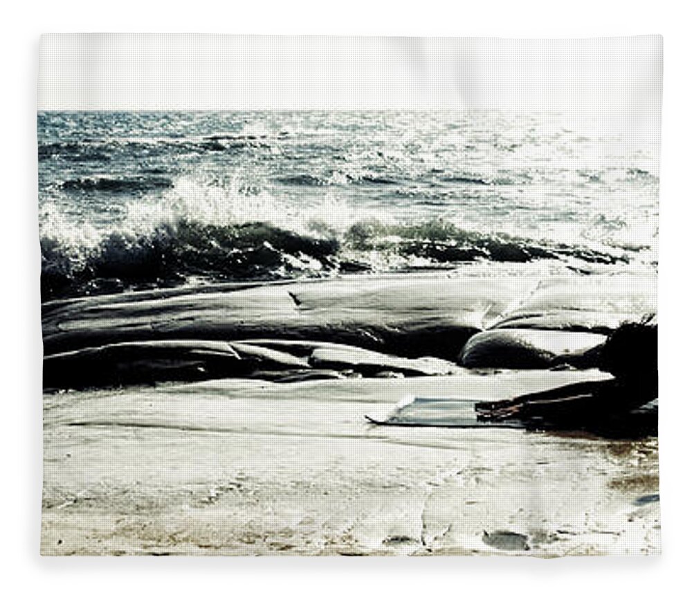 Beach Fleece Blanket featuring the photograph Become One by Stelios Kleanthous