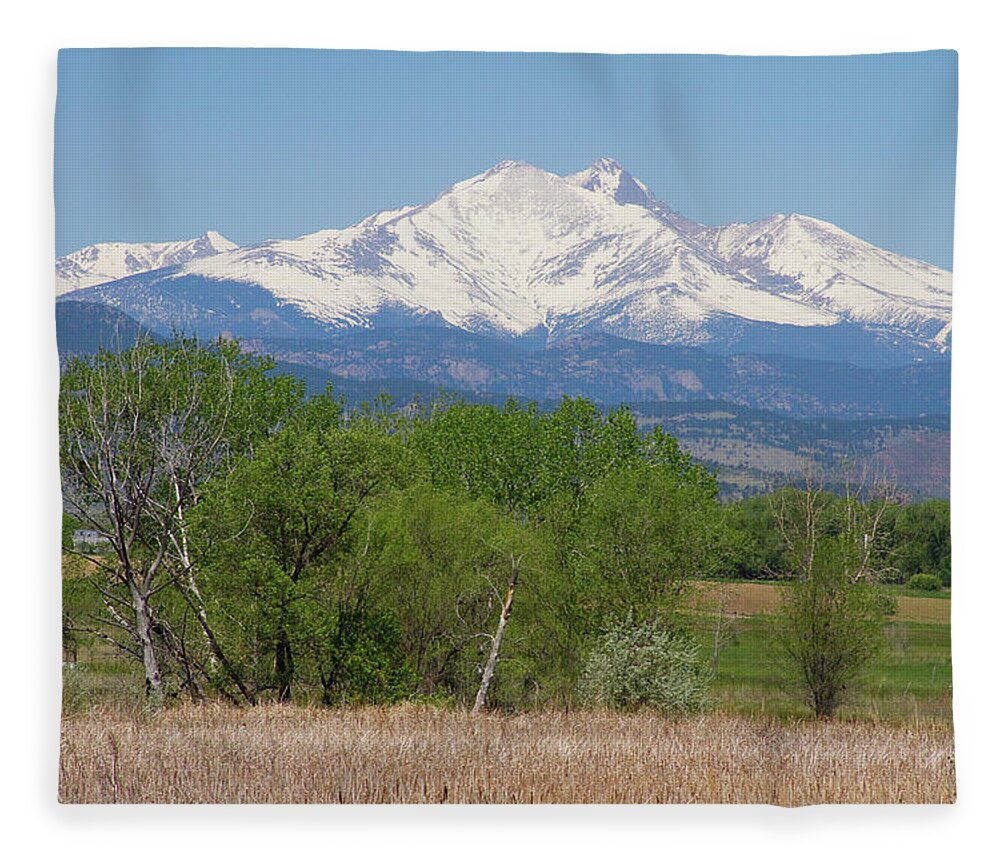 14ers Fleece Blanket featuring the photograph Before The Melt Off Of the Rocky Mountains by James BO Insogna