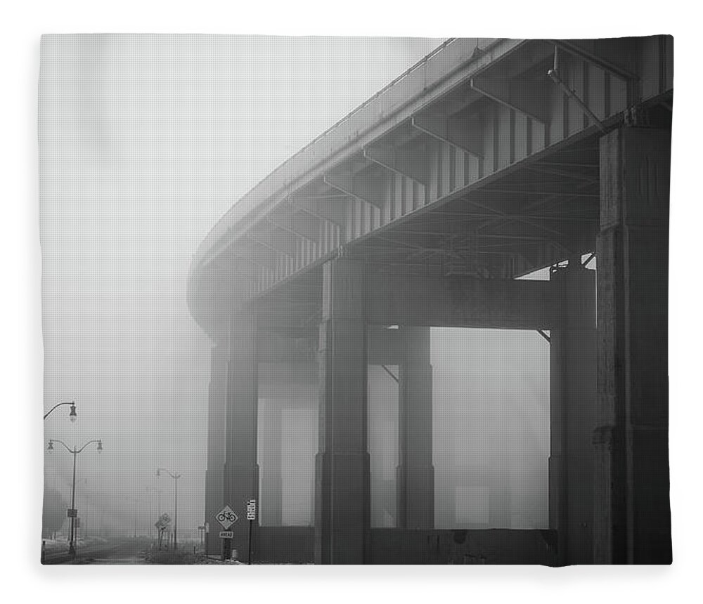 A7s Fleece Blanket featuring the photograph Beneath the Fog by Dave Niedbala
