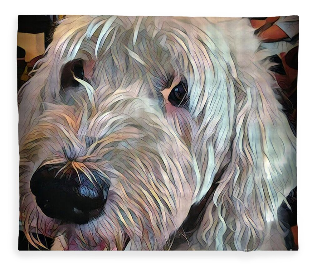 Dog Fleece Blanket featuring the photograph Bentley by Jodie Marie Anne Richardson Traugott     aka jm-ART