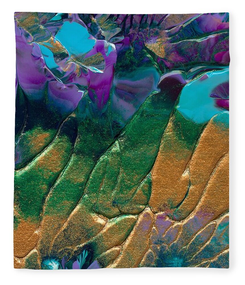 Dreams Fleece Blanket featuring the painting Beyond Dreams by Nan Bilden