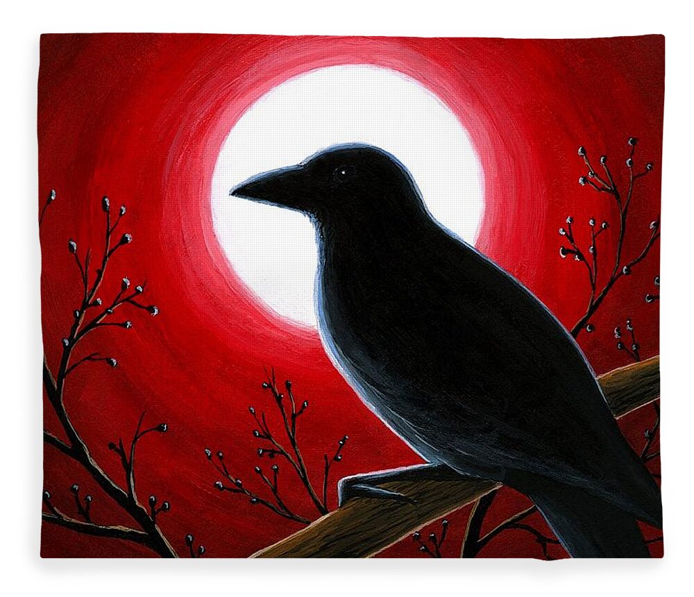 Bird Fleece Blanket featuring the painting Bird 62 by Lucie Dumas