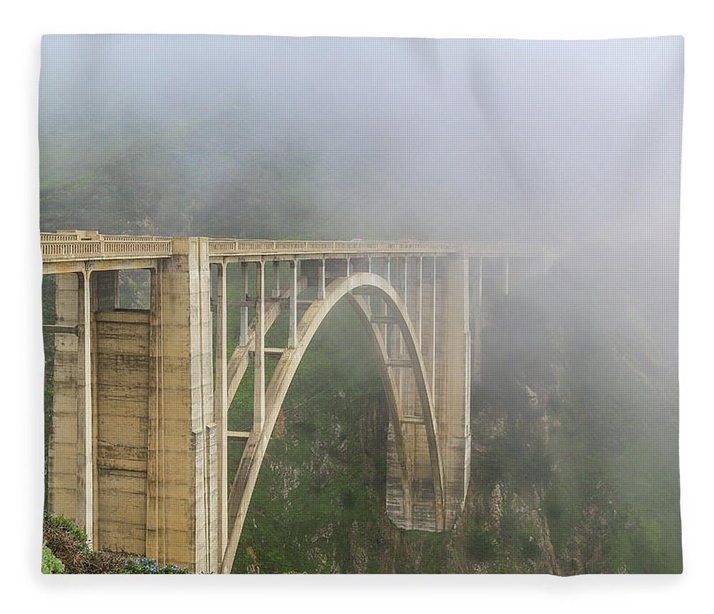 Holiday Fleece Blanket featuring the photograph Bixby bridge by Alberto Zanoni