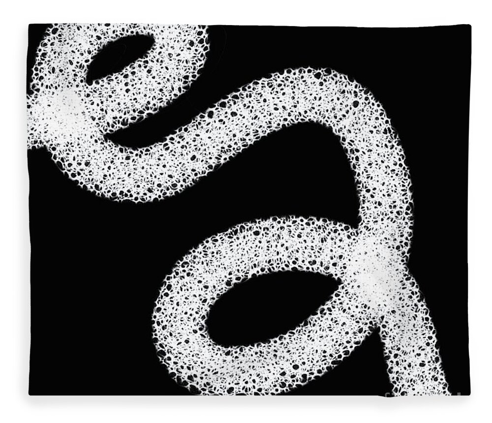 Abstract Fleece Blanket featuring the photograph Black and White Abstract Design by Edward Fielding
